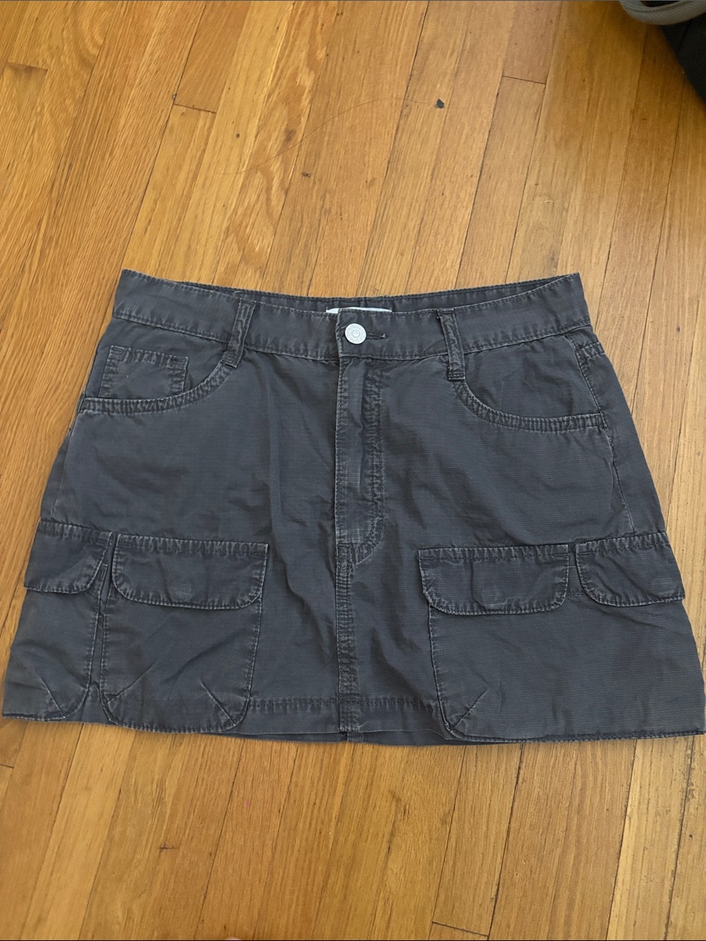 Zara Black Cargo Mini Skirt with Front Pockets